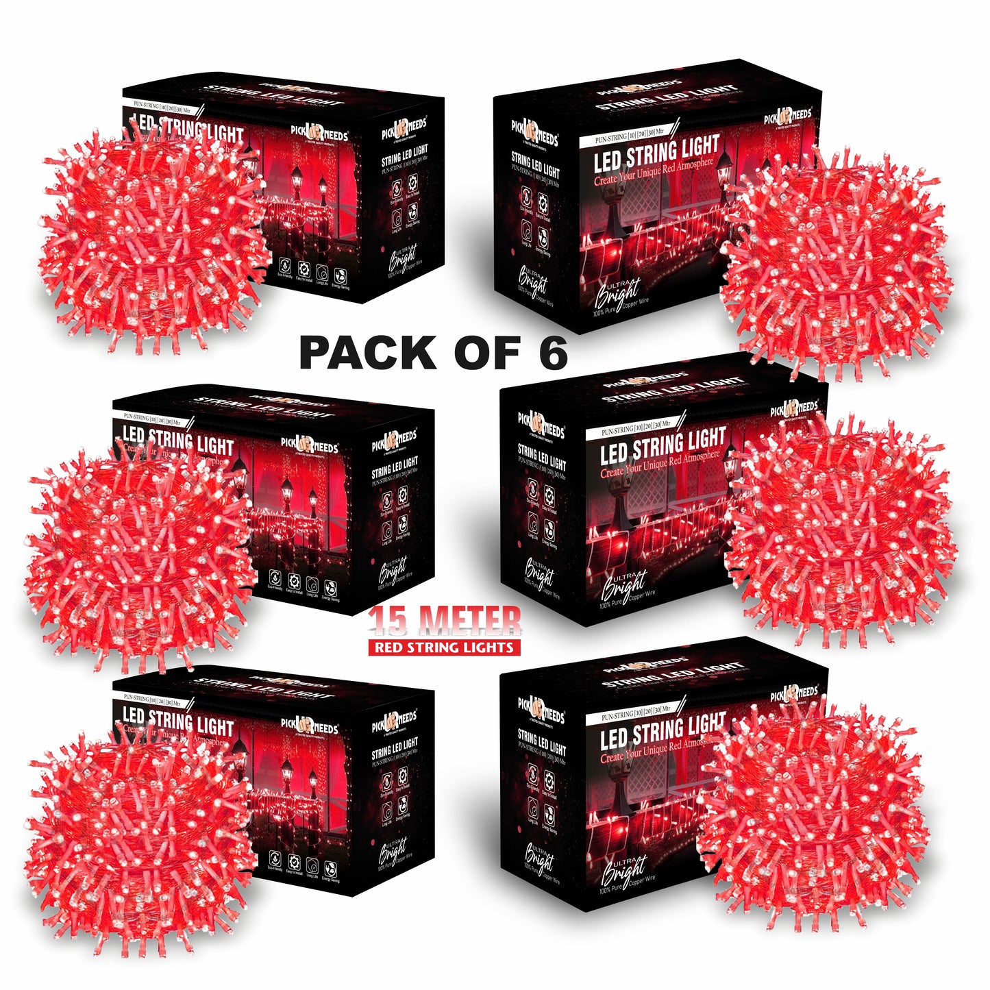 Pick Ur Needs 40 LEDs 15 m Steady String Rice Lights