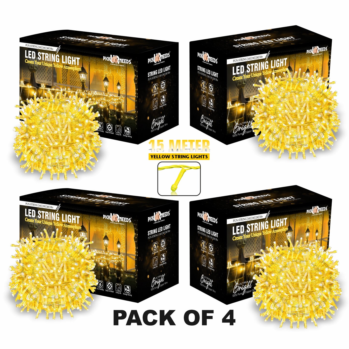 Pick Ur Needs 40 LEDs 15 m Steady String Rice Lights