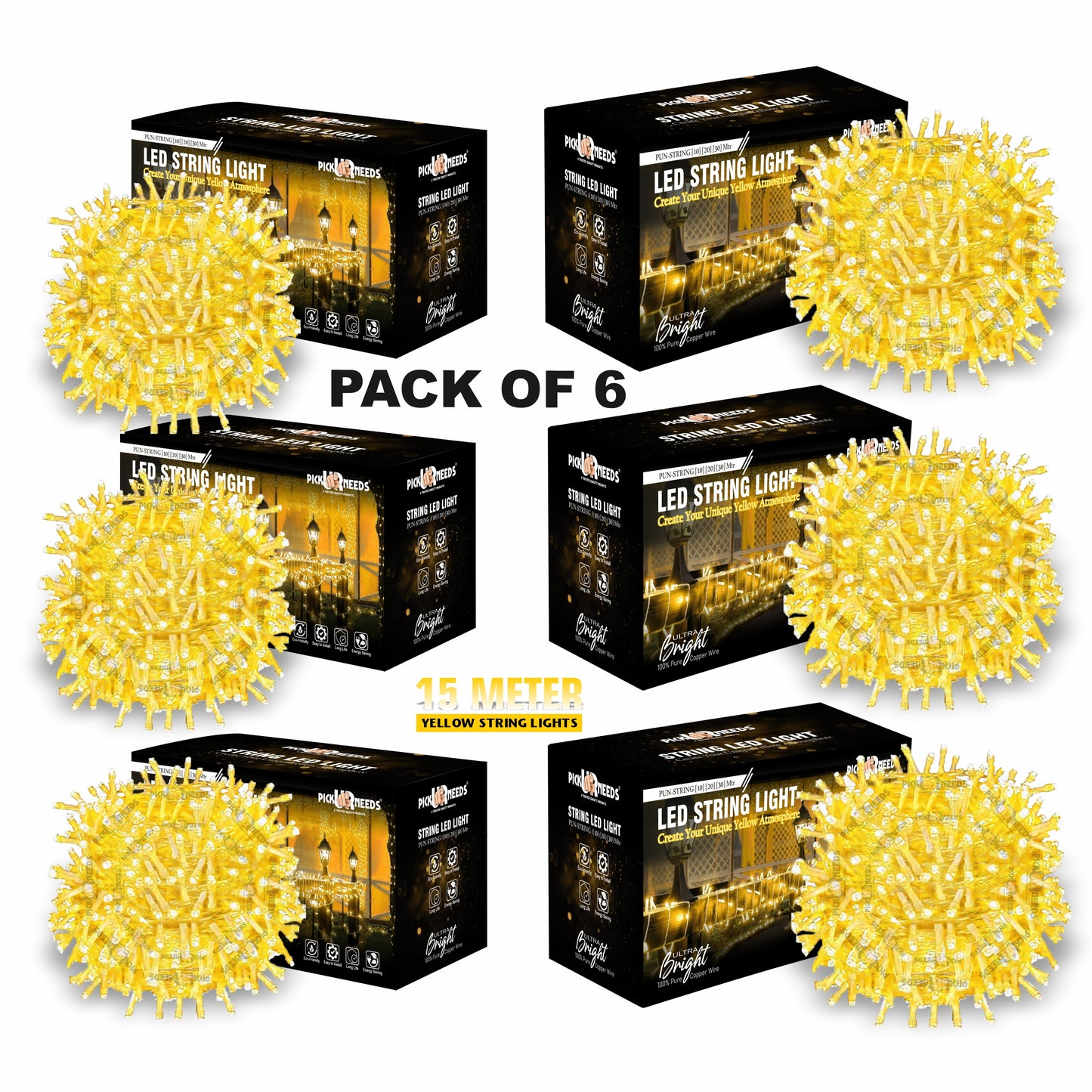 Pick Ur Needs 40 LEDs 15 m Steady String Rice Lights