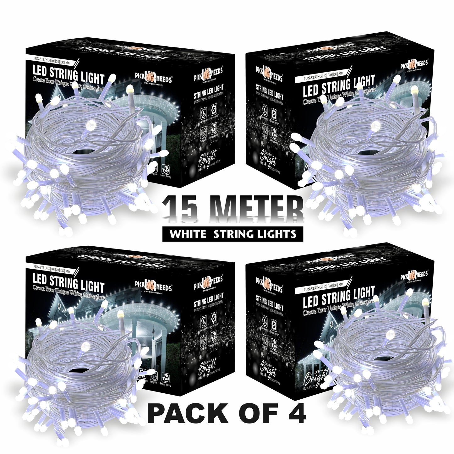 Pick Ur Needs 40 LEDs 15 m Steady String Rice Lights