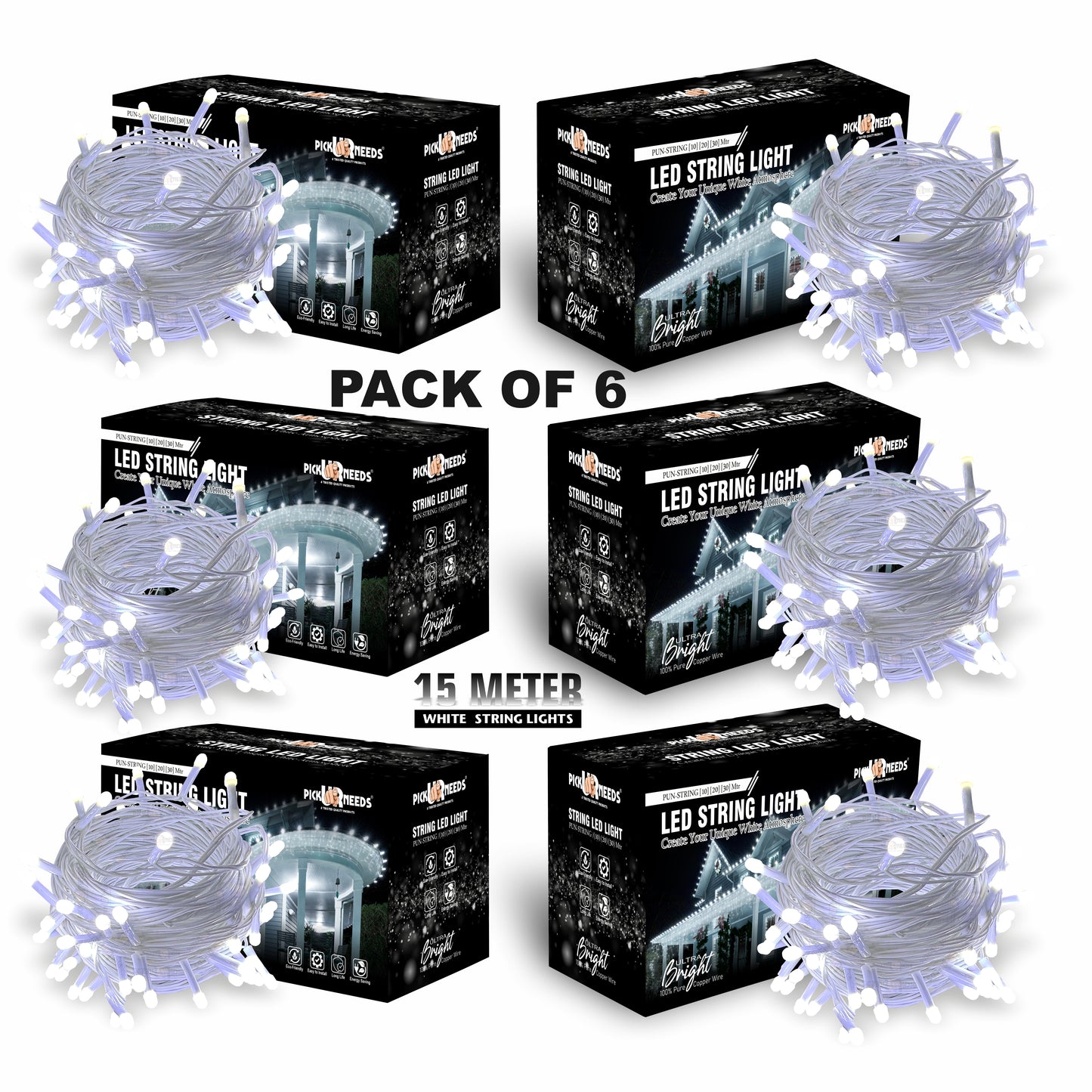 Pick Ur Needs 40 LEDs 15 m Steady String Rice Lights