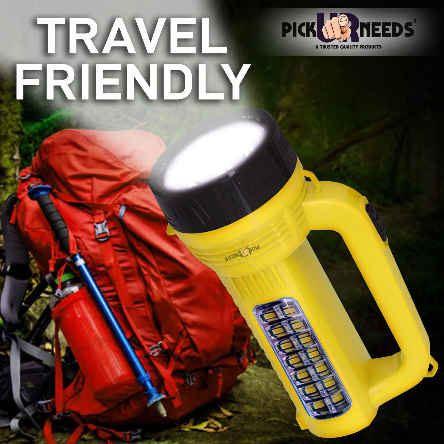 Pick Ur Needs Solar Long Range Search Light 50w Laser +14SMD Side Emergency Rechargeable Waterproof Bright Led Torch