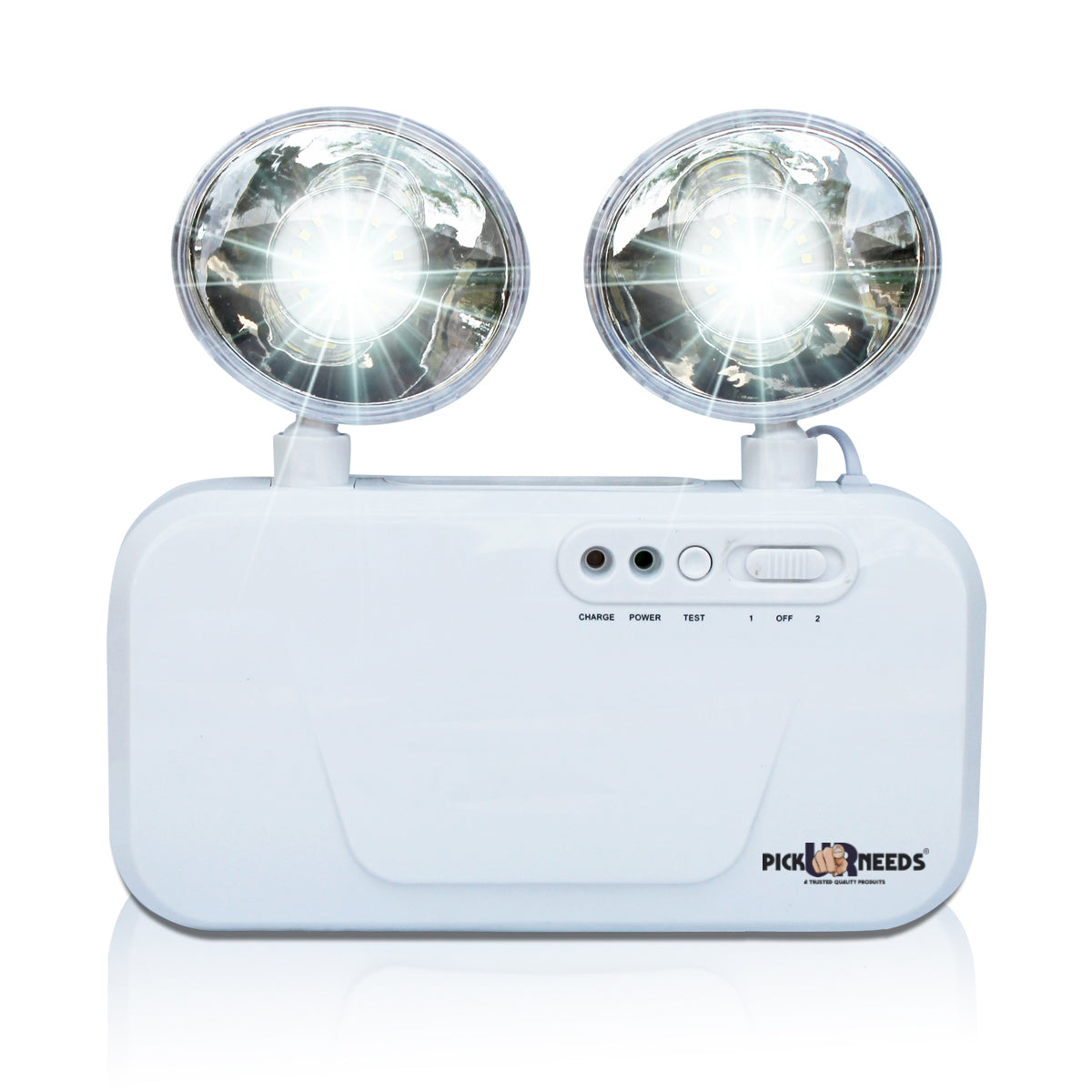 Pick Ur Needs Auto Cut System LED Wall Mounted With Portable & Twin Spot For Commercial Emergency Lightning (Large)(Abs Plastic)