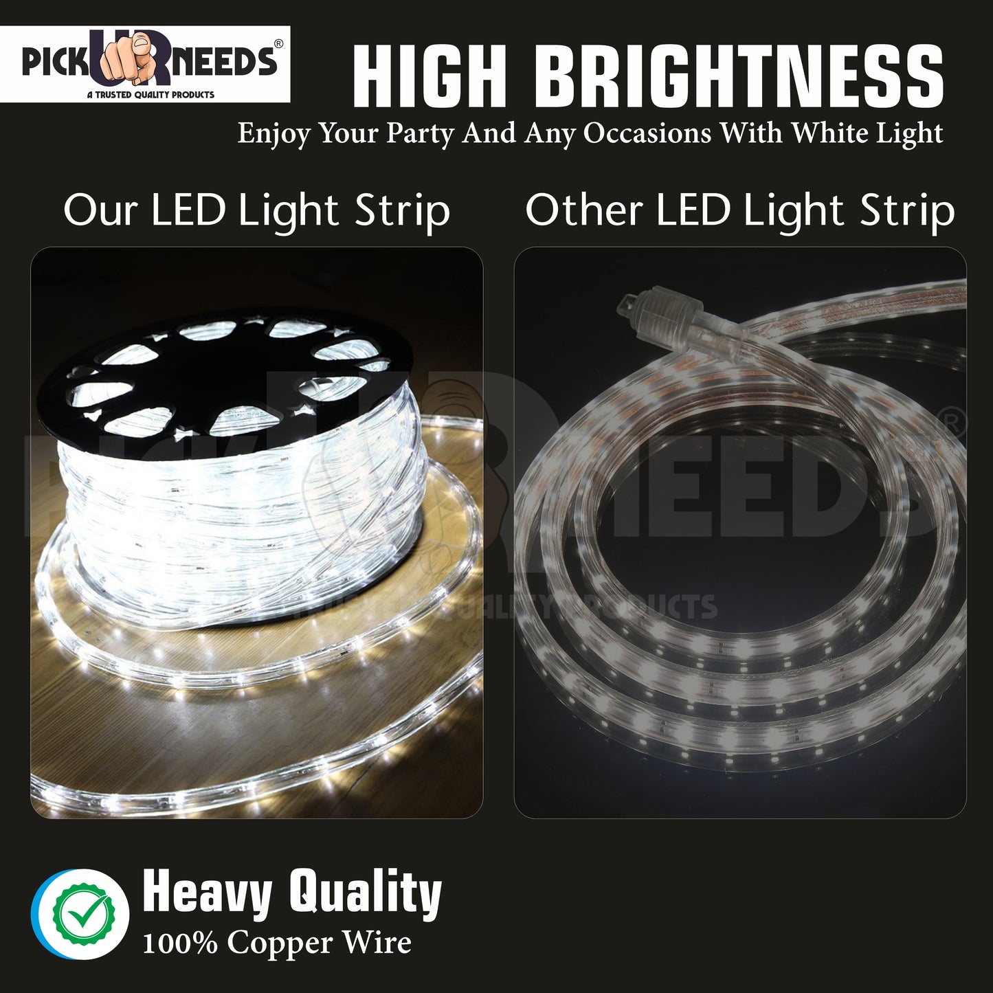 Pick Ur Needs 1200 LEDs 5 m Multicolor Steady Strip Rice Lights  (Pack of 1)