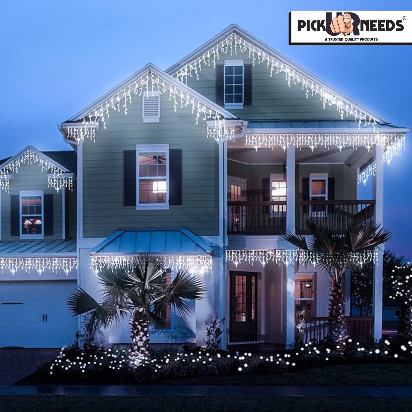Pick Ur Needs 60 LEDs 20 m Yellow Steady String Rice Lights  (Pack of 6)