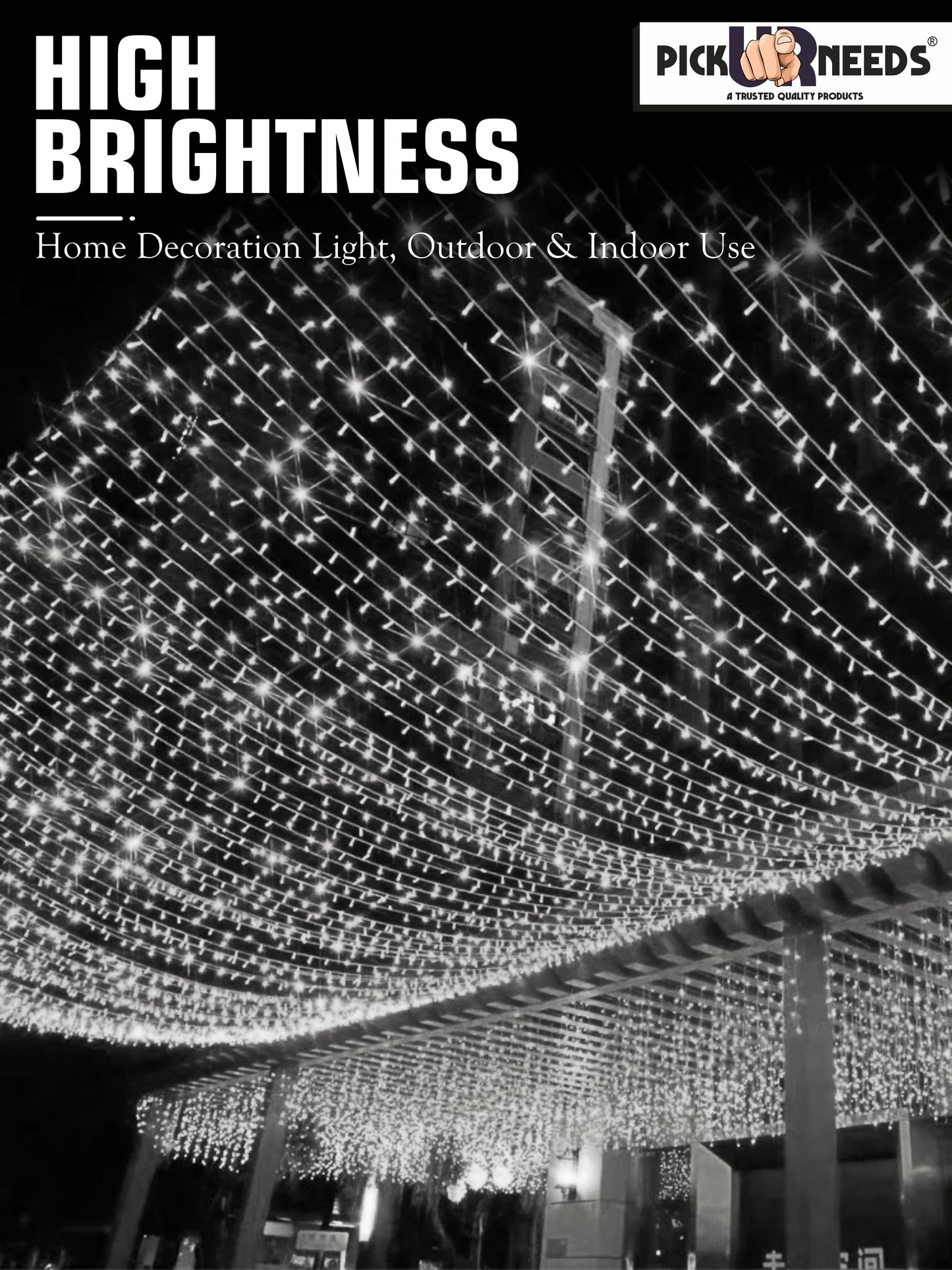 Pick Ur Needs 60 LEDs 20 m Beige Steady String Rice Lights  (Pack of 2)