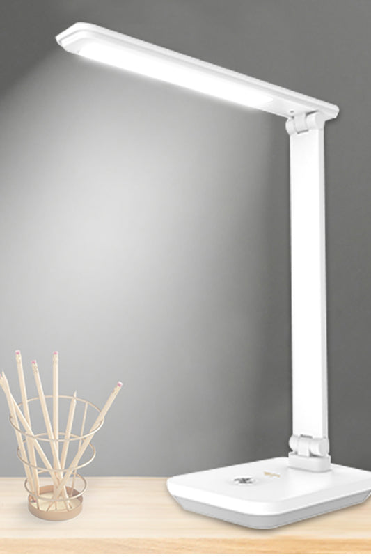 Pick Ur Needs Rechargeable Study table lamp Foldable With Touch Sensor Lithium Battery Dual Power Backup Study Lamp  (42 cm, White)