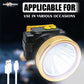 Pick Ur Needs 200W Laser Rechargeable Headlamp With Straps For Outdoor Usage 3600 mAh Battery 5 hrs Torch Emergency Light