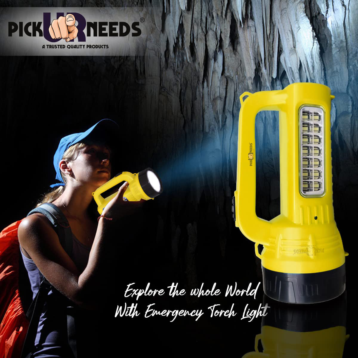 Pick Ur Needs Solar Long Range Search Light 50w Laser +14SMD Side Emergency Rechargeable Waterproof Bright Led Torch