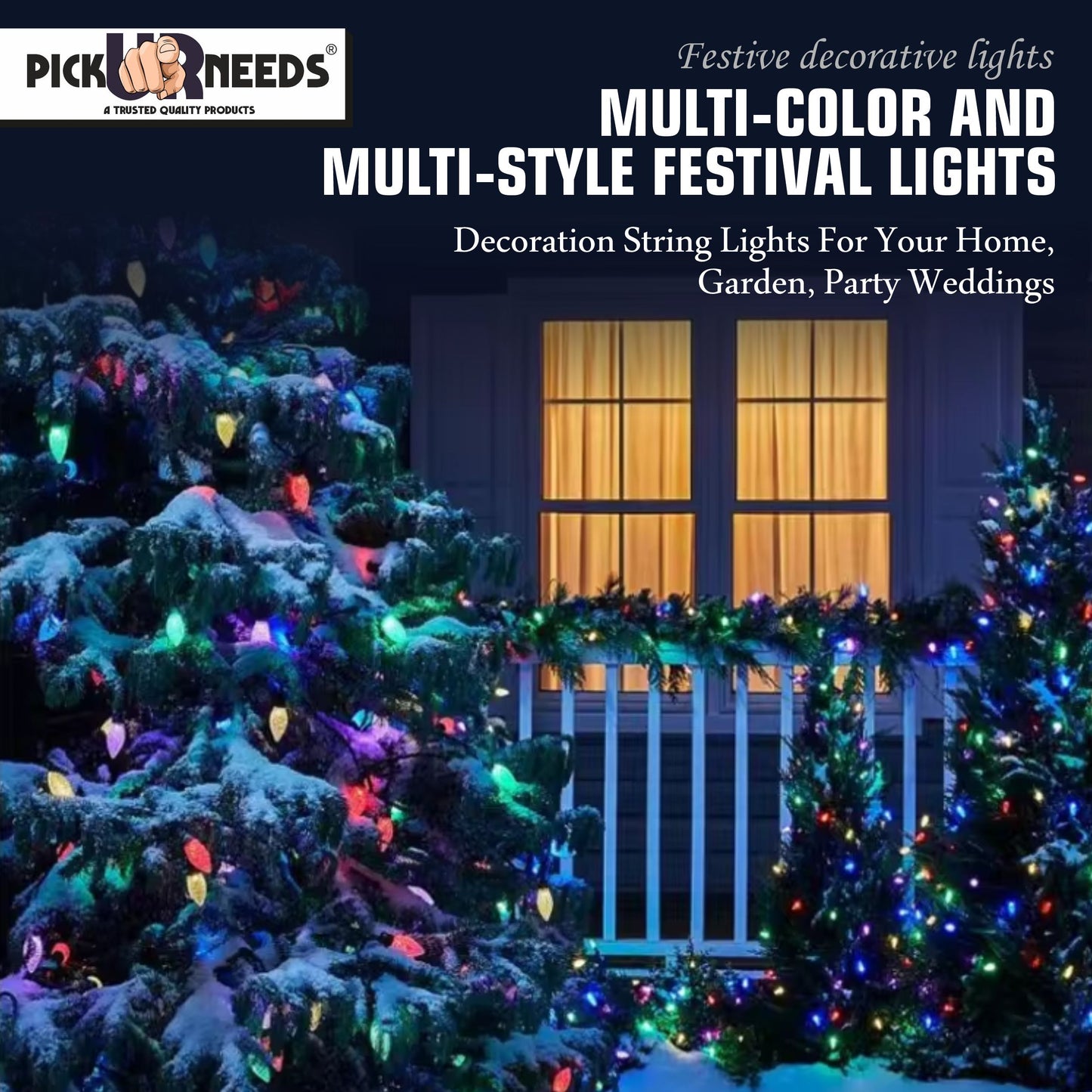 Pick Ur Needs 24 LEDs 10 m Multicolor Color Changing String Rice Lights  (Pack of 6)