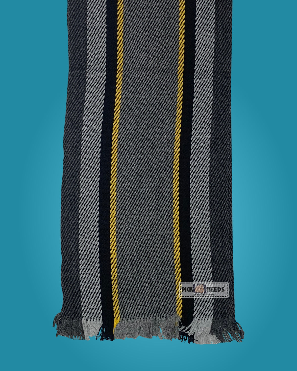 Pick Ur Needs Premium Men's Warm And Stylish Woolen Muffler With Multicolour Stripes And Stylish Tussles Ends