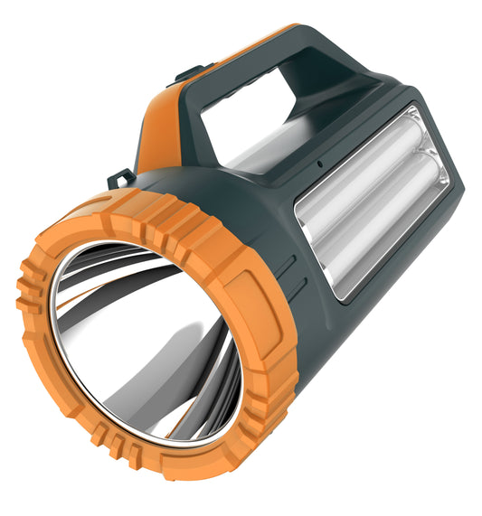 Pick Ur Needs Long Range Search Torch Light Emergency Rechargeable Handheld Torch + Side 2 Tube