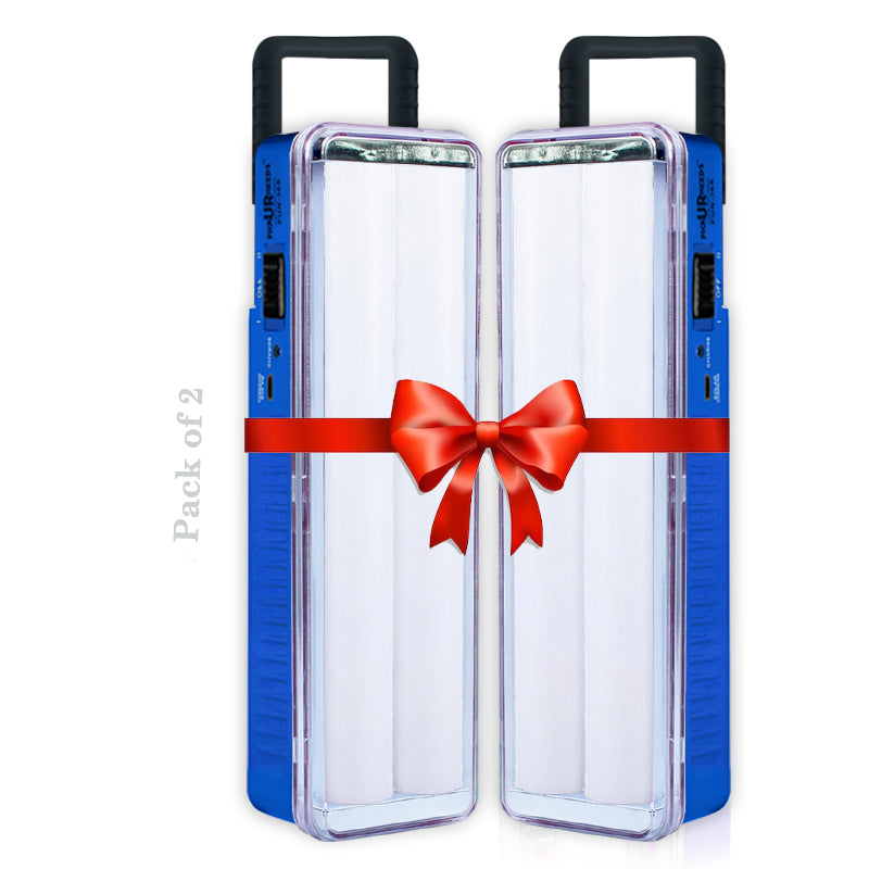Pick Ur Needs Rechargeable High Bright 2 Tube Emergency Floor Lantern Lamp Light With 7 hrs Flood Lamp Emergency Light