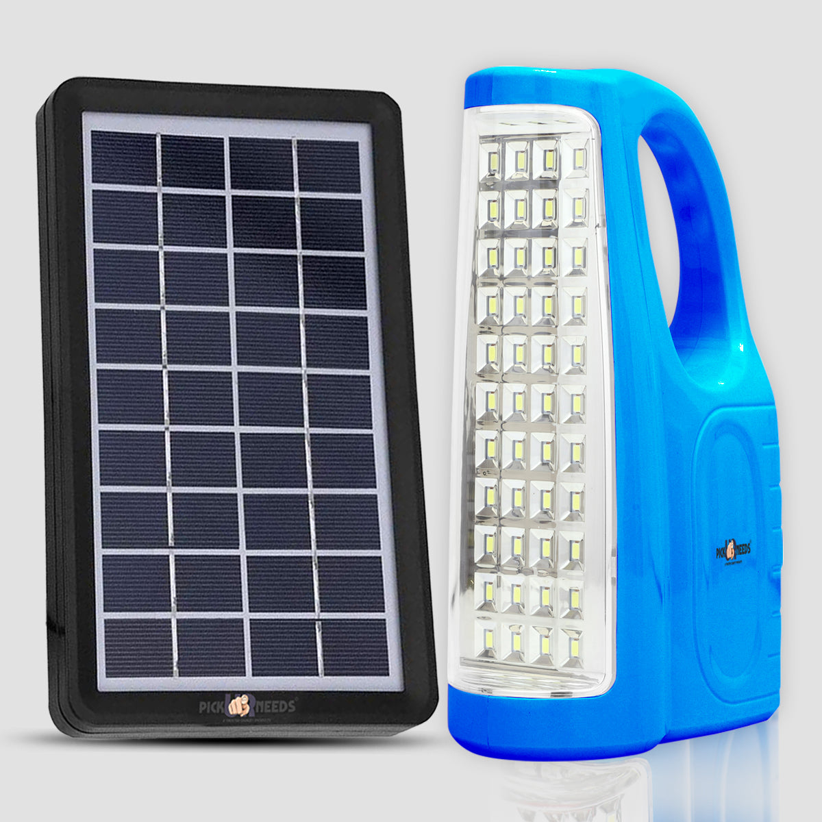 Pick Ur Needs Brightest Rechargeable 44 LED Home Emergency Lantern Light with Eco Friendly Solar Panel (9V+ 3 W)