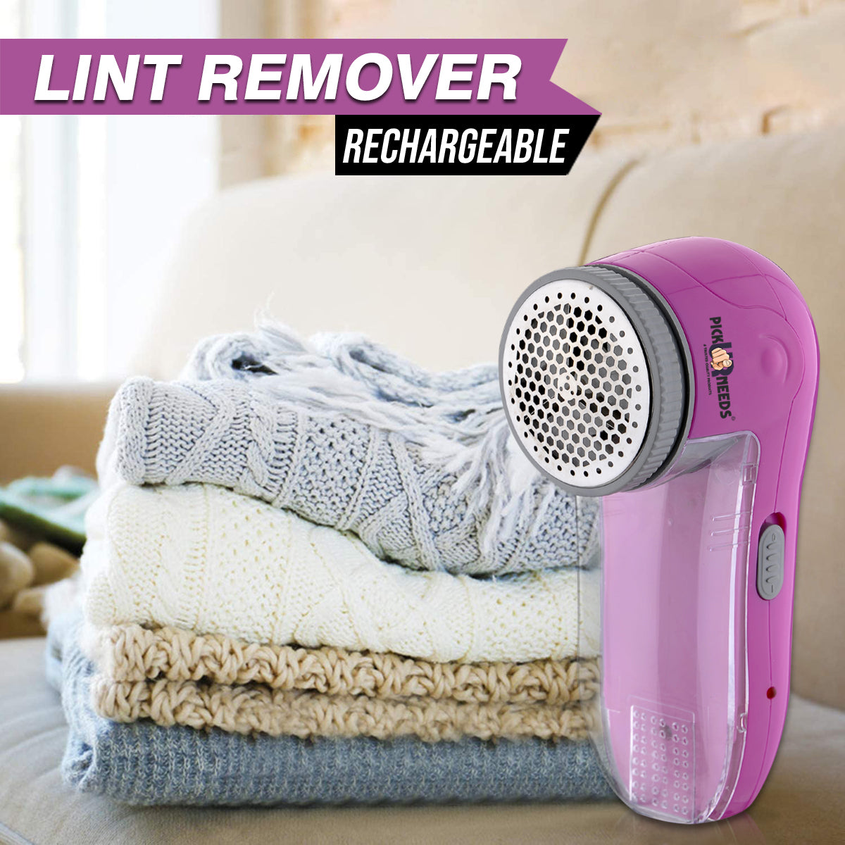 Pick Ur Needs Lint Remover for Clothing with Rechargeable USB Charging Cord, Ball Shaver with 1 Extra Floating Blade, No More Lint