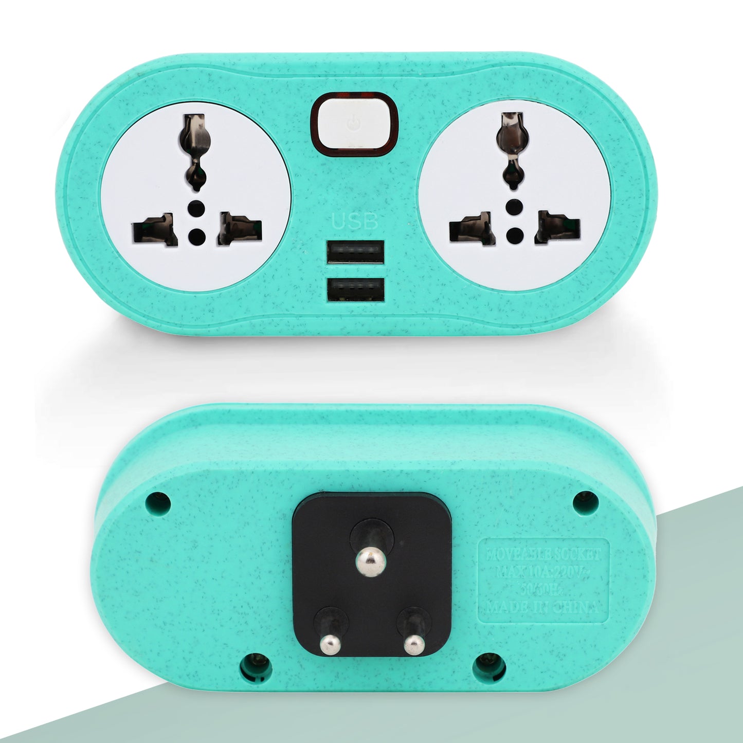 Pick Ur Needs Portable 2 USB Port & 2 USB Universal Socket Extension Boards for Multipurpose Use