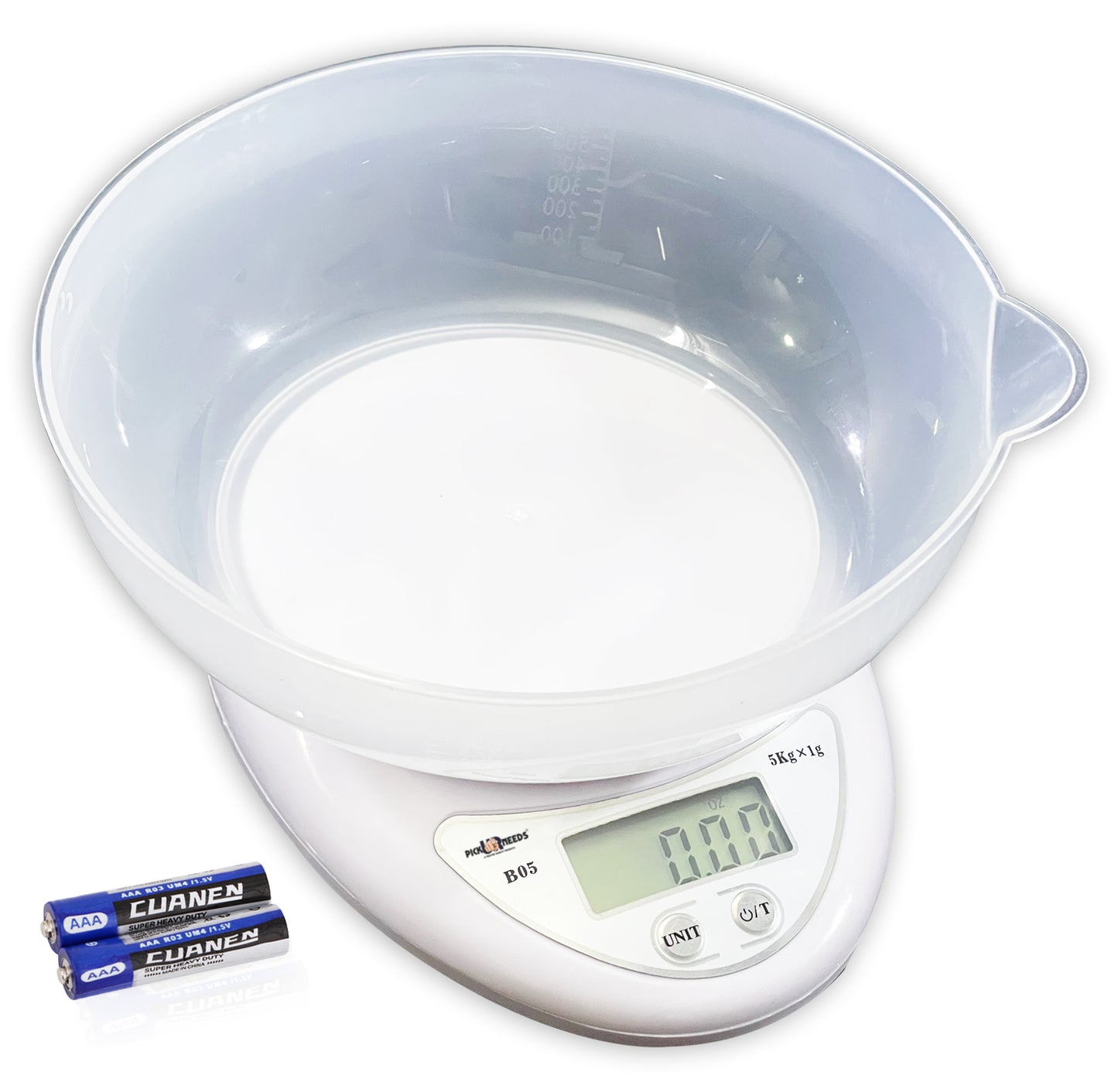 Pick Ur Needs Electronic Digital Kitchen Food Scale Multifunction Weight Scale with Removable Bowl | Lightweight and Durable Design