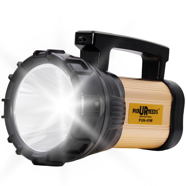 Pick Ur Needs Emergency Rechargeable Search Torch Light Prime Metal 100W Long Range Distance High Power With Power Bank