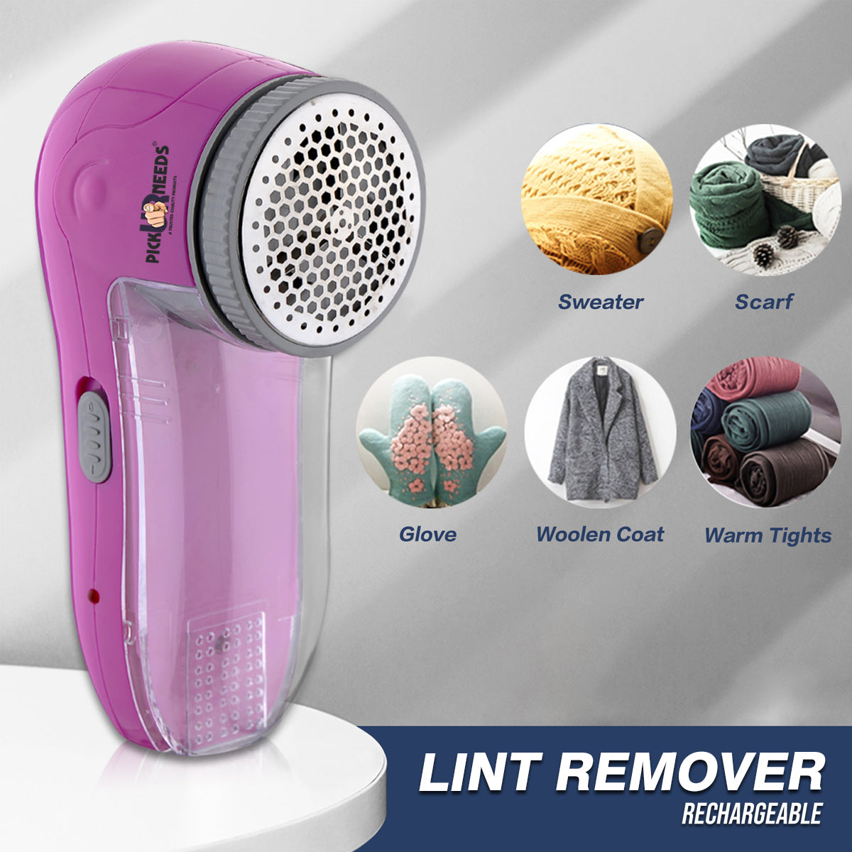 Pick Ur Needs Lint Remover for Clothing with Rechargeable USB Charging Cord, Ball Shaver with 1 Extra Floating Blade, No More Lint