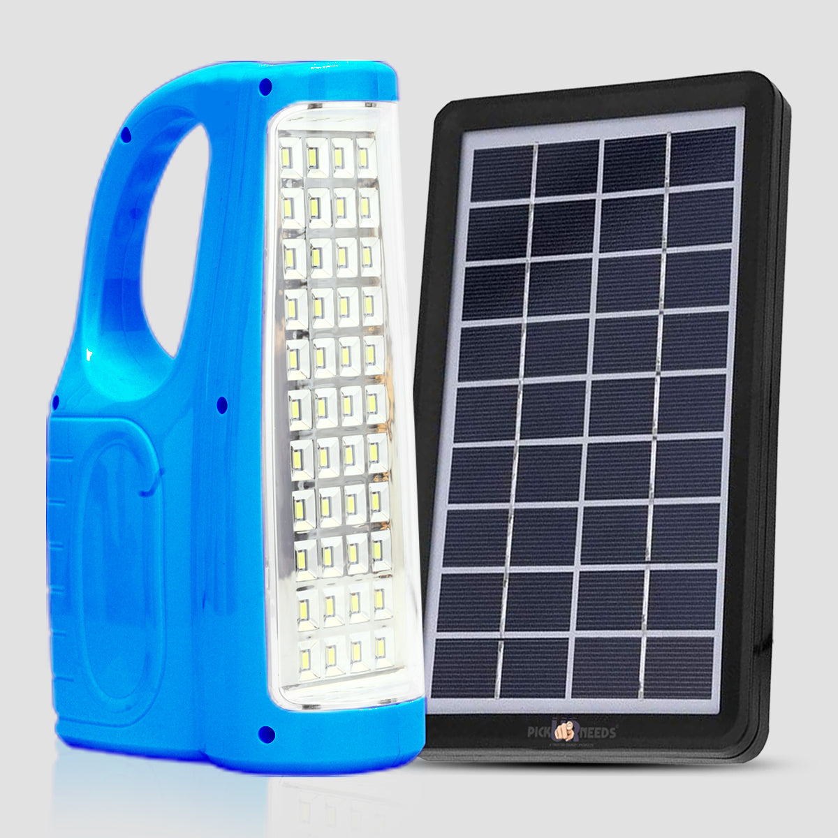 Pick Ur Needs Brightest Rechargeable 44 LED Home Emergency Lantern Light with Eco Friendly Solar Panel (9V+ 3 W)