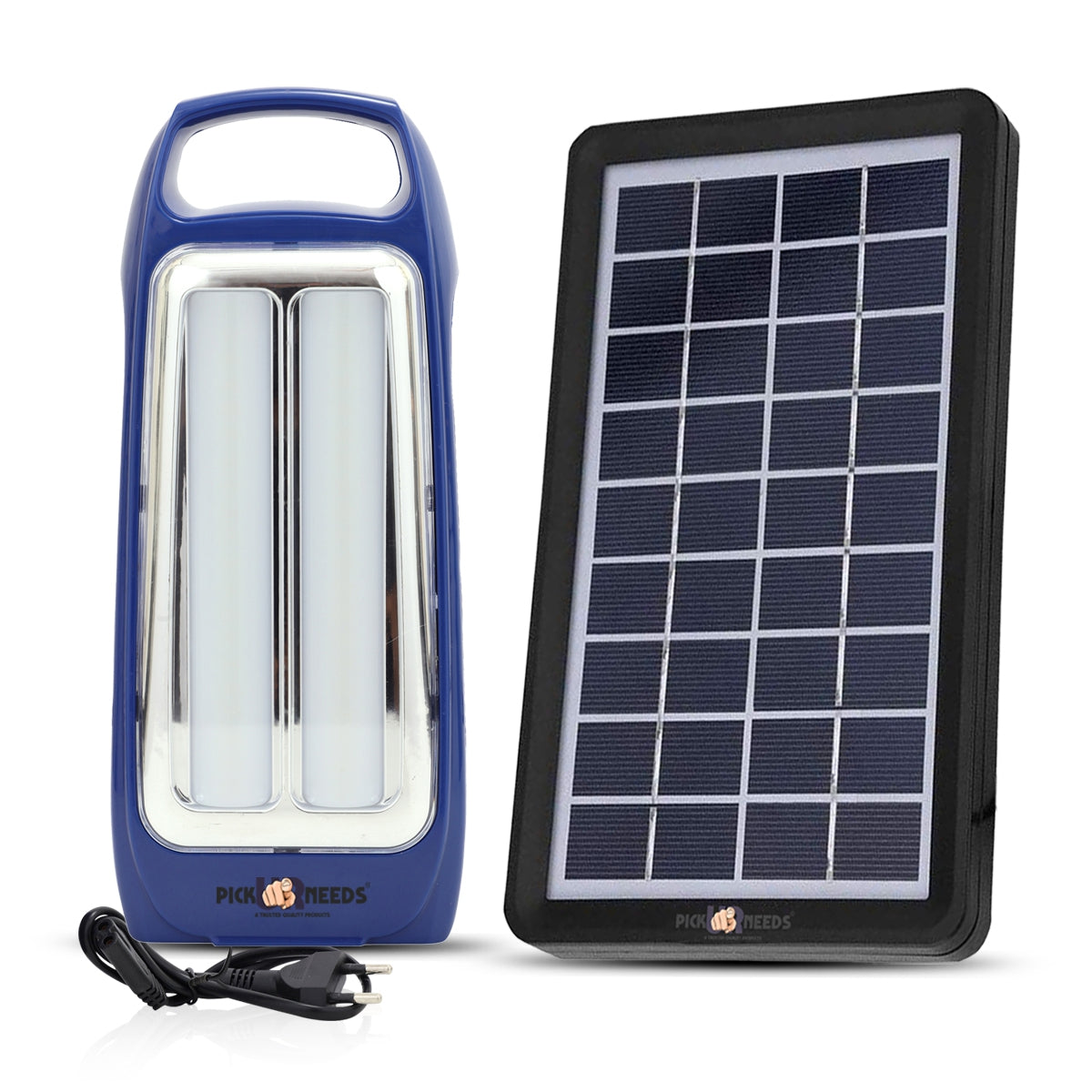 Pick Ur Needs Rechargeable 2 Tube LED Lantern Lamp Home Emergency Light with Eco Friendly Solar Panel