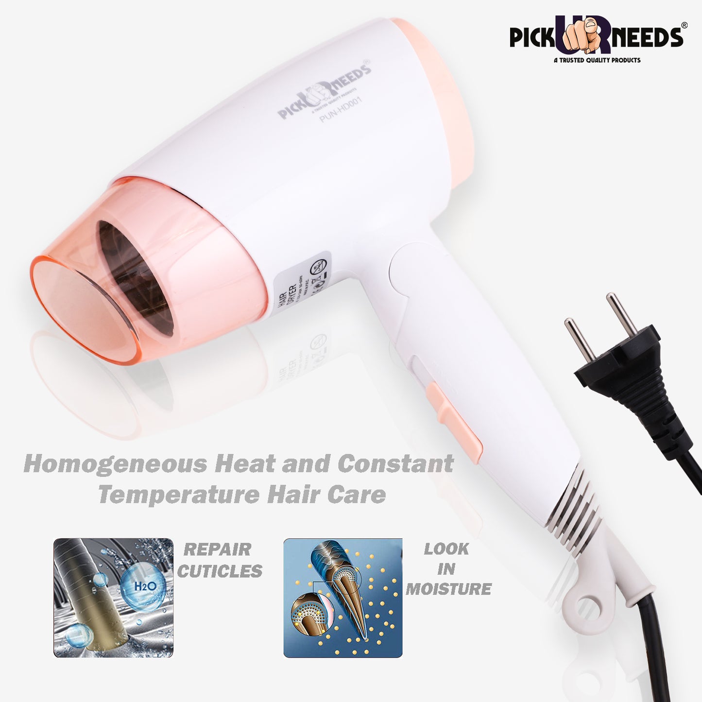 Pick Ur Needs® 3500W Portable Powerful Professional Hair Dryer with Folding Handle