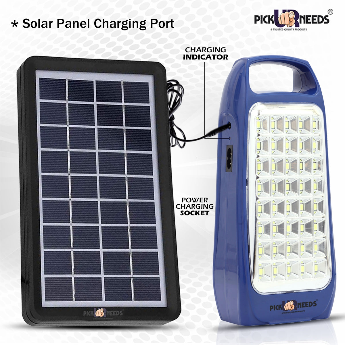 Pick Ur Needs Rechargeable & Portable Bright 40 SMD LED Lantern Lamp Home Emergency Light with Eco Friendly Solar Panel