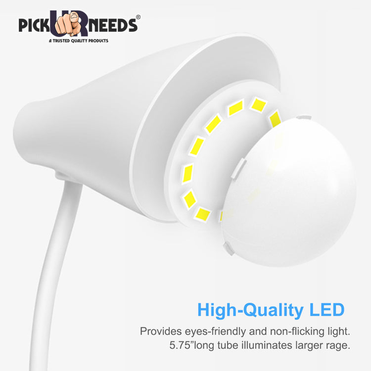 Pick Ur Needs Touch On/Off Study Table Lamp, Children Eye Protection Student Study Reading Dimmer Rechargeable Led Table Lamps USB Charging Cable