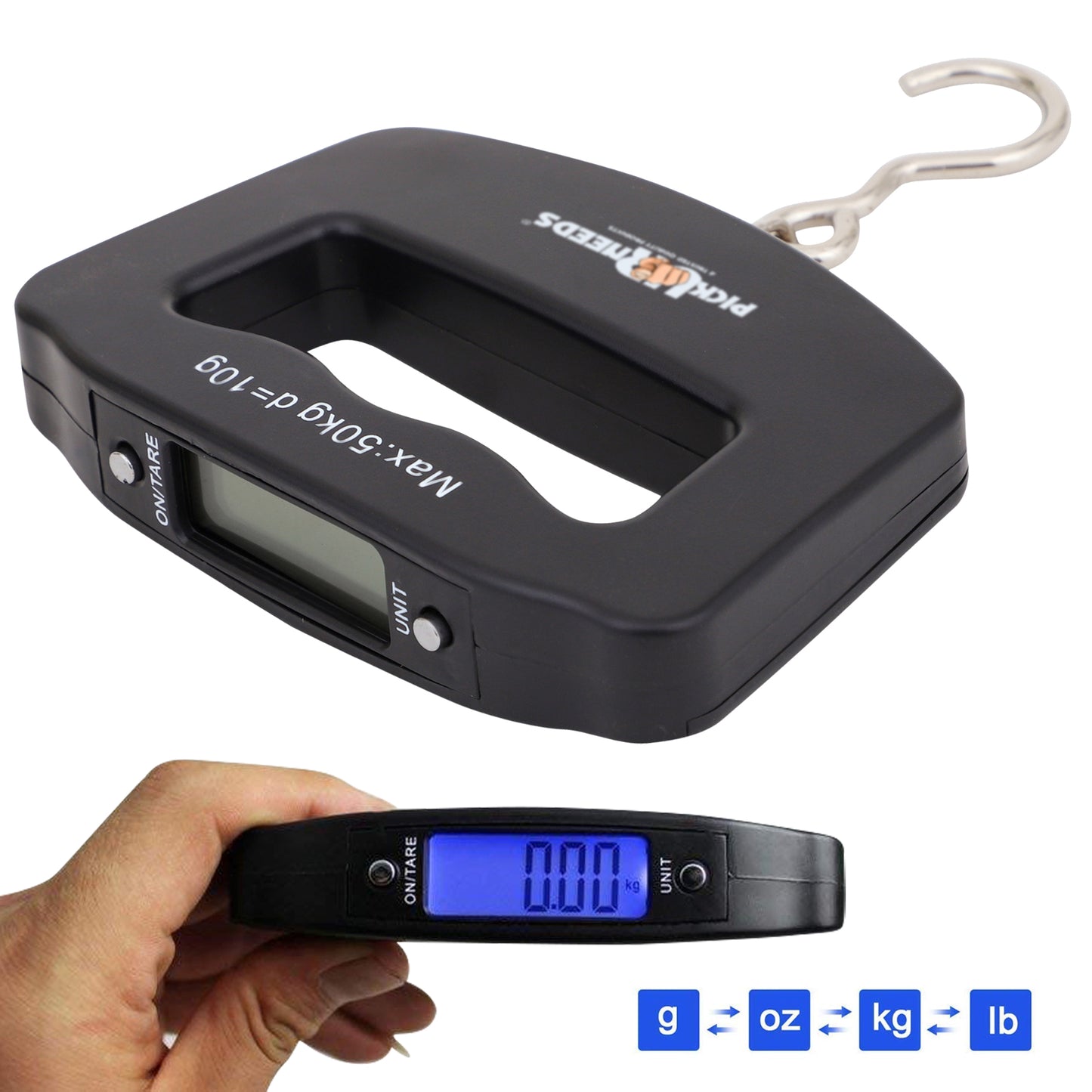 Pick Ur Needs Portable Digital Luggage Weighing Scale with Hook And 2 AAA Batteries | Lightweight And Durable Hanging Scale