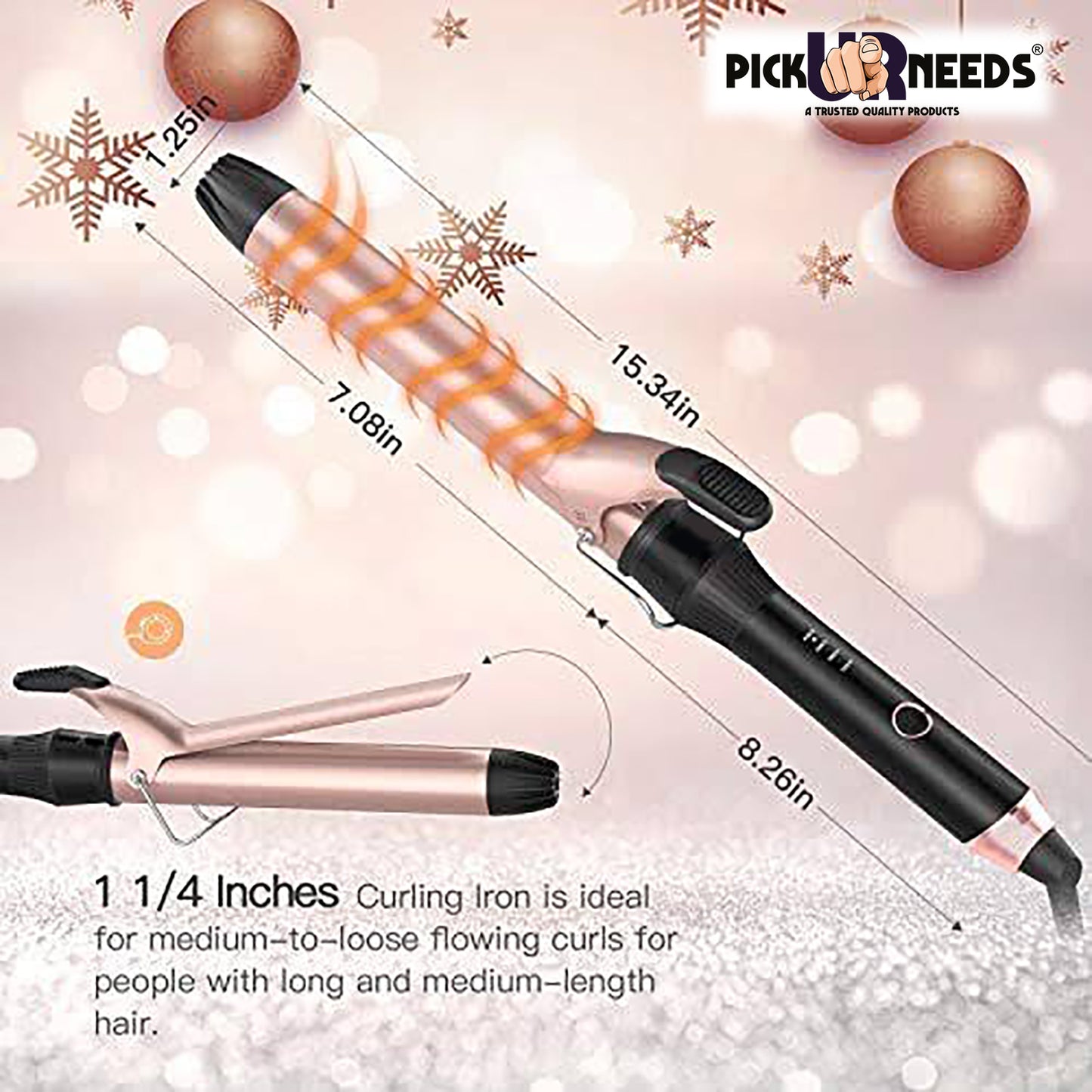 Pick Ur Needs Professional Curling Iron With Wand Roller Tourmaline Ceramic Adjustable Temp Electric Hair Curler