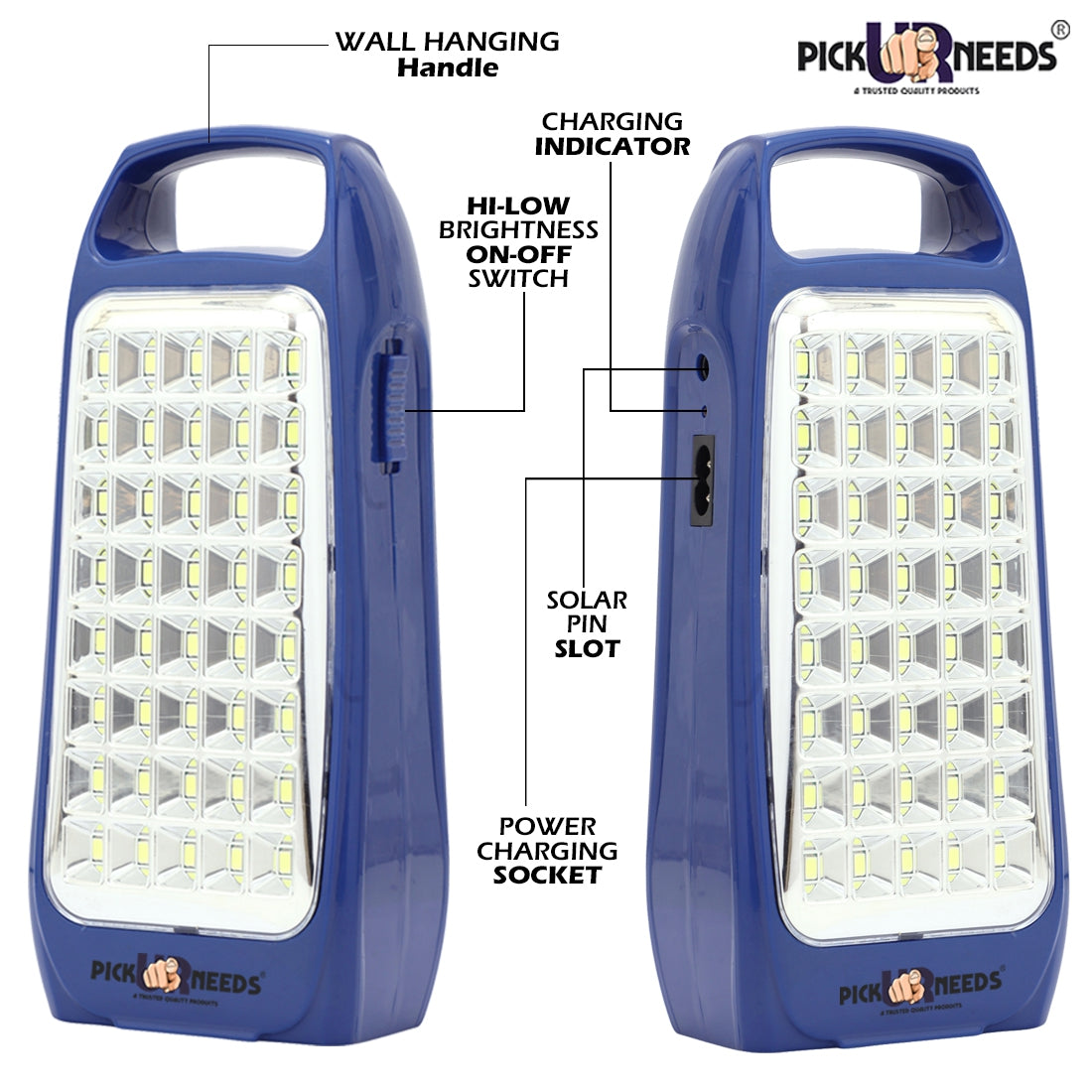 Pick Ur Needs Rechargeable & Portable Bright 40 SMD LED Lantern Lamp Home Emergency Light