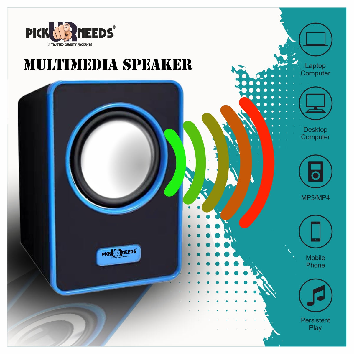 Pick Ur Needs® USB Multimedia Sound Bass Subwoofer Speaker System for PC Laptop