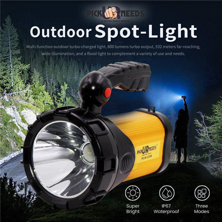 Pick Ur Needs Prime Metal 100w Rechargeable Waterproof Bright Led Torch Light Laser Long Range Distance High Power Search Light