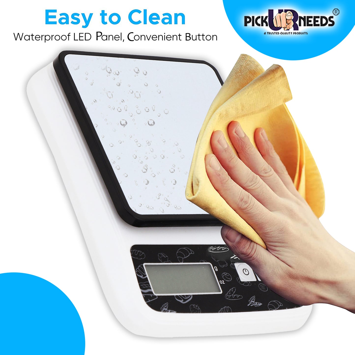 Pick Ur Needs Digital Food Scale with Bowl 10 Kg Kitchen Weighing Scale High Accuracy Weights in Grams and oz