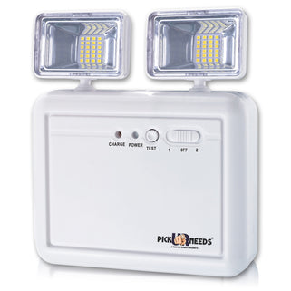 Pick Ur Needs Auto Cut System Led Wall Mounted With Portable & Twin Spot For Commercial Emergency Lightning (Medium,Abs Plastic, White, Pack Of 1)