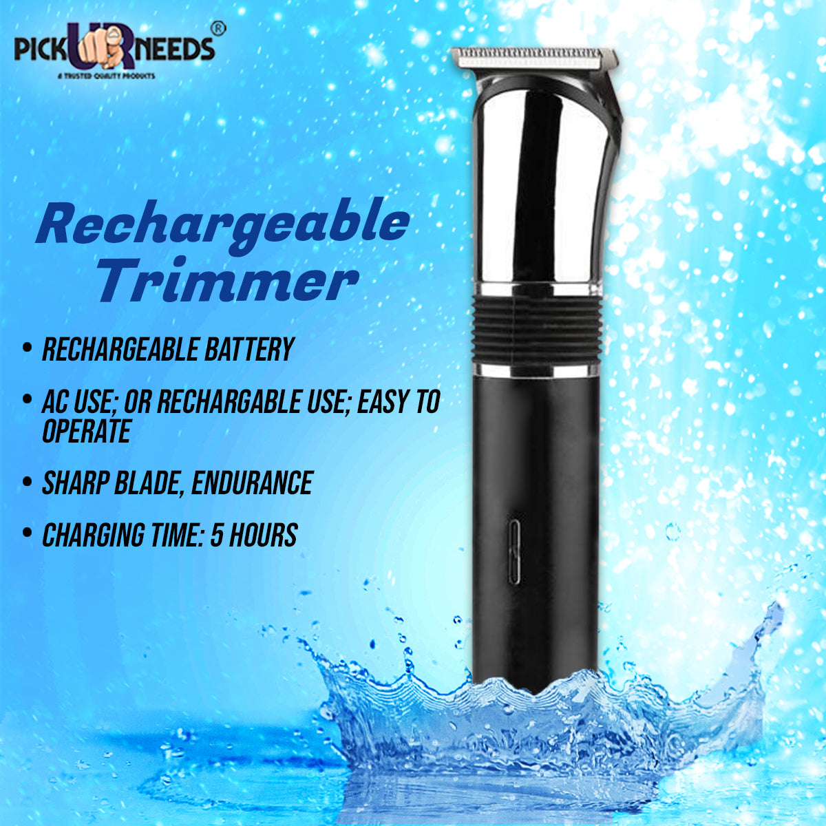 Pick Ur Needs Professional Hair Clipper Unique Switching Mode Rechargeable With Durable Battery Runtime: 90 min Trimmer for Men