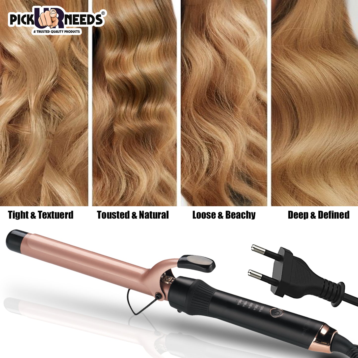 Pick Ur Needs Professional Curling Iron With Wand Roller Tourmaline Ceramic Adjustable Temp Electric Hair Curler