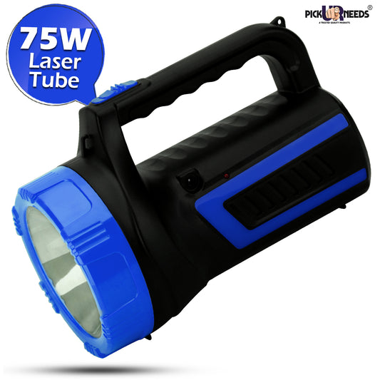 Pick Ur Needs 75W Laser + Side Long Range Emergency Tube Rechargeable Bright LED Torch Light