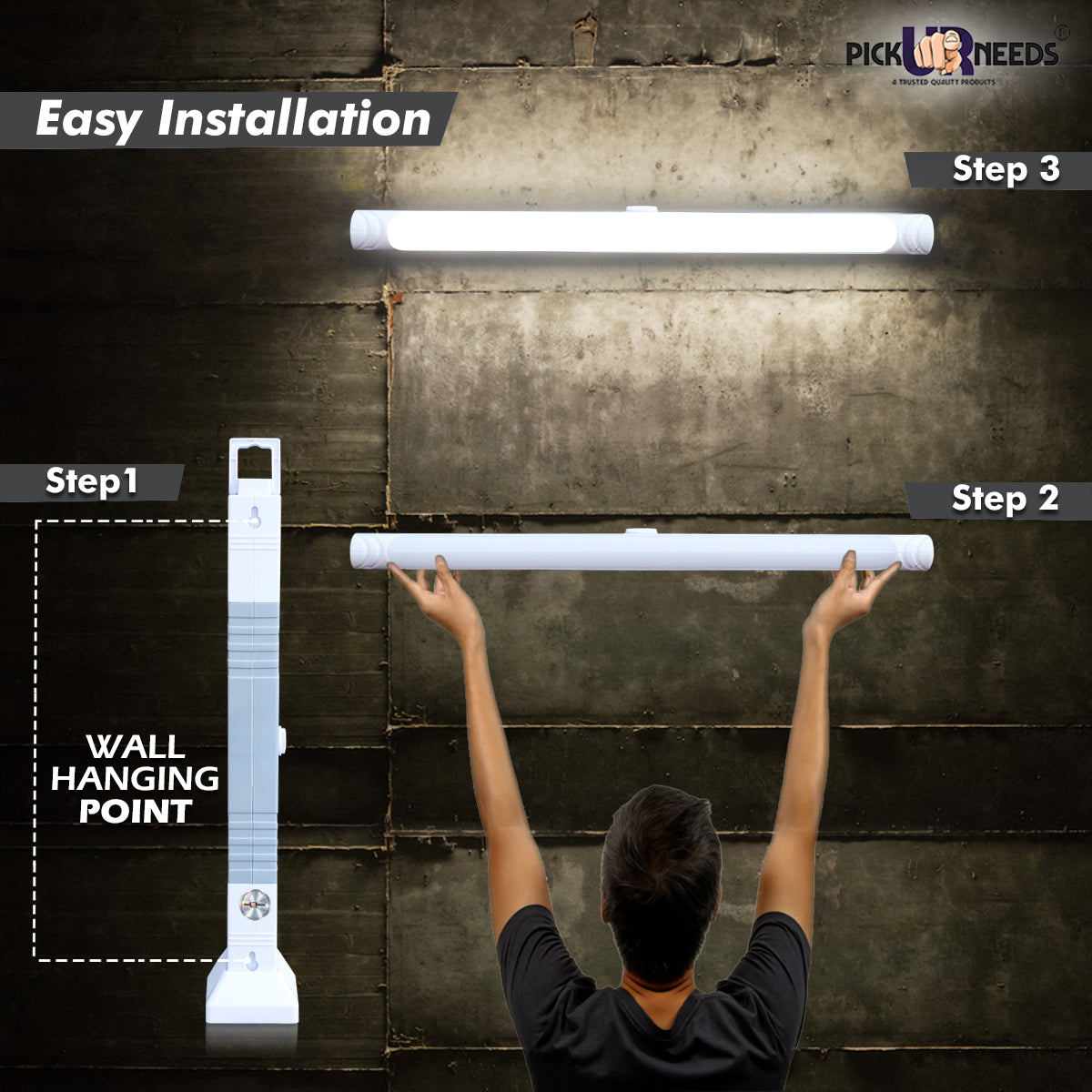 Pick Ur Needs Super Bright 7.8 Watt 78 LED Emergency Rechargeable Long Tube Light