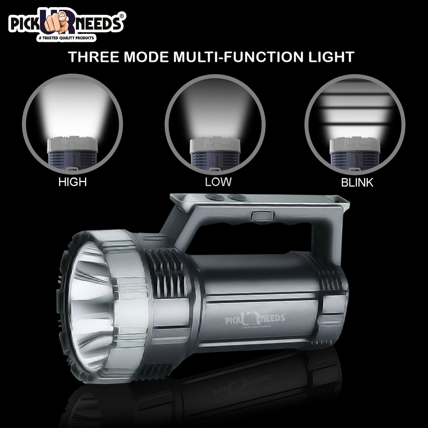 Pick Ur Needs Emergency Rechargeable100w Bright Waterproof LED Torch Laser Long Range Power Search Light