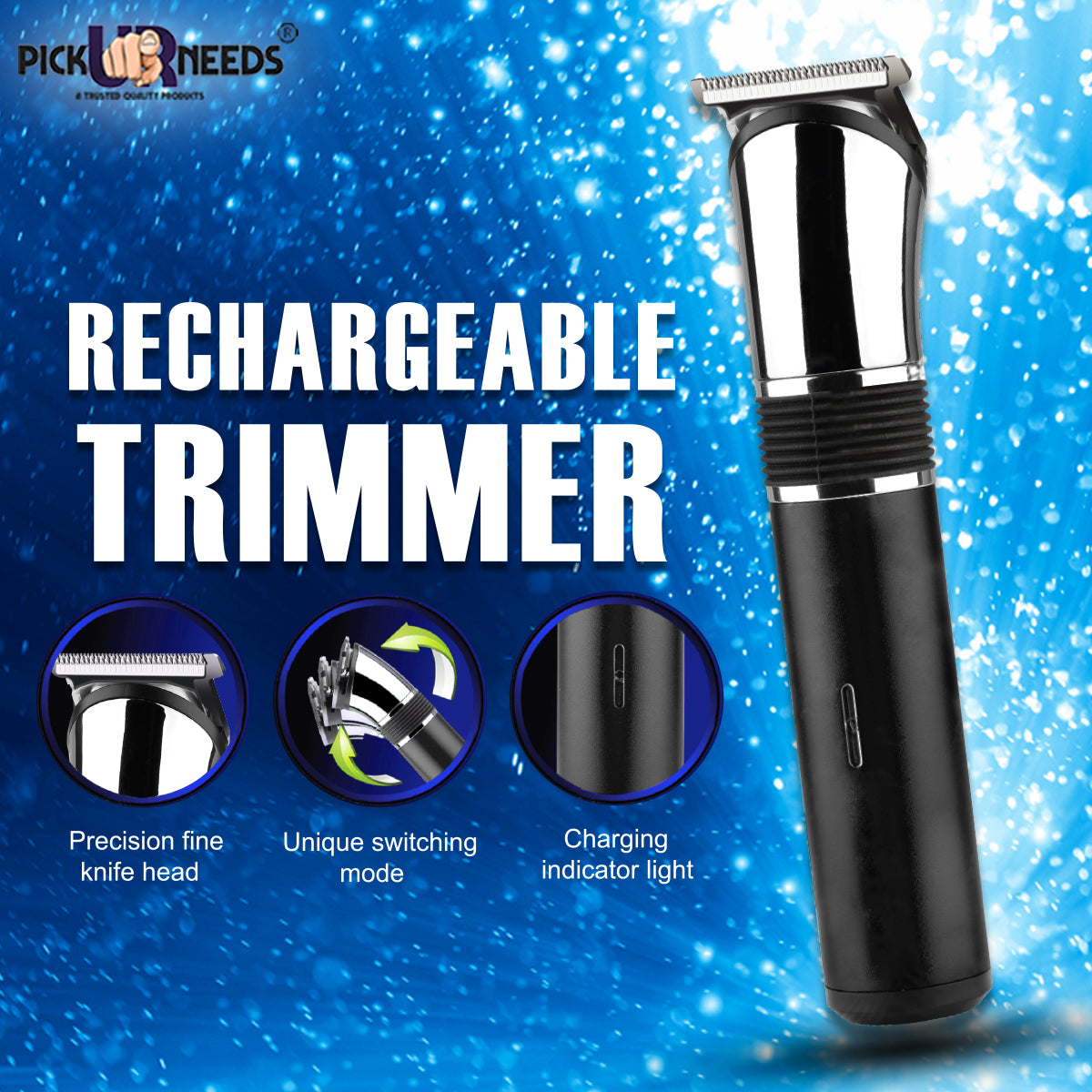 Pick Ur Needs Professional Hair Clipper Unique Switching Mode Rechargeable With Durable Battery Runtime: 90 min Trimmer for Men