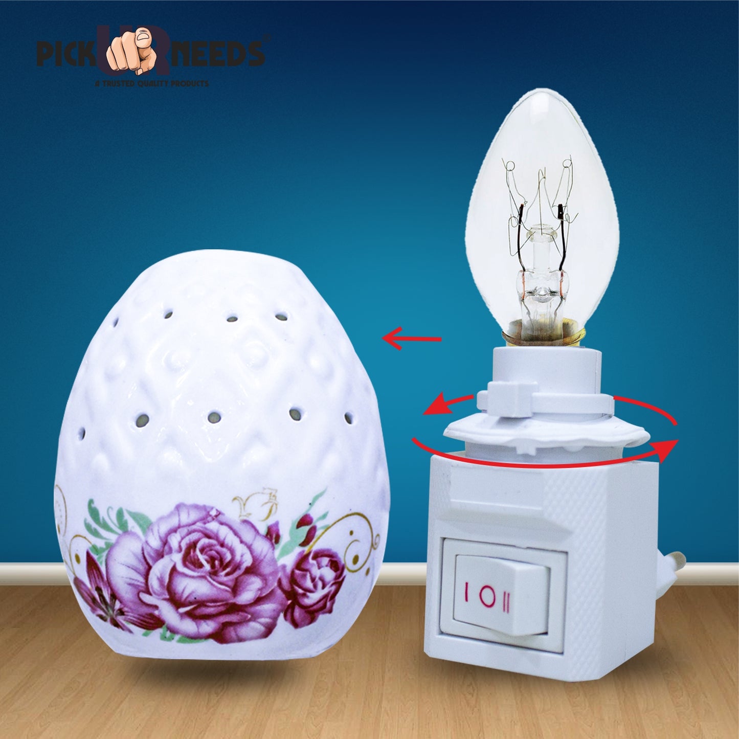 Pick Ur Needs® Stylish Home Decorative Ceramic Electric Night Light Table Lamp(Design As Per Availability)