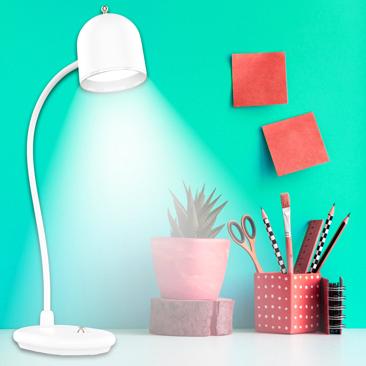 Pick Ur Needs Rechargeable LED Touch On/Off Study Table Lamp for Child